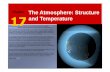 Chapter The Atmosphere: Structure and Temperature 17 The... · Composition of the Atmosphere 17.1 Atmosphere Characteristics Weather is constantly changing, and it refers to the state