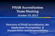 PHAB Accreditation Team Meetingadph.org/workforce/assets/PHAB Overview for Domain Leads (PDF... · PHAB Accreditation Team Meeting October 25, ... Must be submitted by a health department