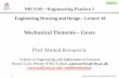 Mechanical Elements – Gears - City, University of …ra600/ME1105/Lectures/ME1110-18.pdf · Ahmed Kovacevic, City University London Design web 1 Mechanical Elements – Gears Prof