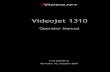 Videojet 1310 - marking.com.uamarking.com.ua/INSTRUKCII/MANUAL PRINTERA/VideoJet... · Videojet 1310 Operator Manual iv Rev AC Customer Training If you wish to perform your own service