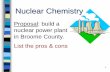 Proposal: build a nuclear power plant in Broome … · 1 Nuclear Chemistry Proposal: build a nuclear power plant in Broome County. List the pros & cons
