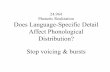 Stop voicing and bursts - MIT OpenCourseWare · 24.964 Phonetic Realization Does Language-Specific Detail Affect Phonological Distribution? Stop voicing & bursts