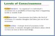 Levels of Consciousness - Edl .Levels of Consciousness Subconscious - Consciousness just below the