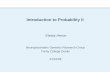 Introduction to Probability II - Trinity College, Dublin · Introduction to Probability II ... is the probability of the event in the second group ... • Introduction to Probability