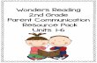 Wonders Reading 2nd Grade Parent Communication …pio.sjy.org/~Erb/Classroom Page... · Wonders. Unit 1, Week 2. Spelling Words went tell. pet job. fog not. tug hut. tub bun. fix