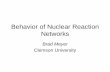 Behavior of Nuclear Reaction Networks · Behavior of Nuclear Reaction Networks Brad Meyer Clemson University. ... and d network p n d p ... . Y ...