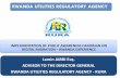 RWANDA UTILITIES REGULATORY AGENCY - … FINAL... · rwanda utilities regulatory agency 1 lamin jabbi esq. advisor to the director general rwanda utilities regulatory agency - rura