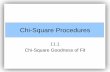 Chapter 11 Chi-Square Procedures - II.pdf · 1. It is not symmetric. 2. The shape of the chi-square distribution depends upon the degrees of freedom, just like Student’s t-distribution.