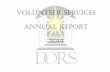 Volunteer SerViceS AnnuAl report - DORS Homedors.maryland.gov/Brochures/2014_Volunteers_annual-web.pdfI am most pleased to present the first Volunteer Services Annual Report! This