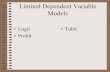 Limited Dependent Variable Models - Portale Unical · Modelli Logit e Probit • Latent variable models for binary choice • Models for descrete dependent ... NON-Linear Probability