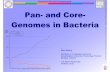 Pan- and Core- Genomes in Bacteria - DTU …€¦ · Comparative Microbial Genomics group Center for Biological Sequence analysis Department of Systems Biology, Technical University
