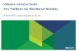 VMware Horizon Suite The Platform for Workforce … · VMware Horizon is the Platform for End-User Computing Broker: Manage & Secure centrally and broker services to your workforce