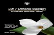 2017 Ontario Budget - Ministry of Finance · 2017 Ontario Budget Budget Speech. The Honourable ... (HTML) ISBN 978-1-4868-0088 ... Budget de l’Ontario 2017 – Exposé budgétaire.