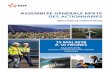 ASSEMBLÉE GÉNÉRALE MIXTE DES ACTIONNAIRES · L’Assemblée générale mixte d’EDF se tiendra le mardi 15 mai ... et hydraulique en France et des conditions de prix dégradées