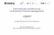 Certified Business Process Professional · afope) und ABPMP. Internationale Trägerschaft Die international ausgerichtete „Association of Business Process Management Professionals