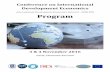 Conference on International Development Economics · Conference on International Development Economics . International Development Economics Network - GDRI 838 . Program . 3 & 4 November