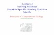 Lecture 3 Scoring Matrices Position Specific Scoring ... · Scoring Matrices Position Specific Scoring Matrices Motifs. Principles of Computational Biology Teresa Przytycka, PhD .