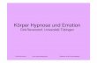 Koerper Hypnose und Emotion - MEG Tübingen - … - Koerper Hypnose und... · Perzeptuelles G. Prozedurales G. Körper-G. ... Lernen durch emotionale Erfahrung ... am Beispiel der