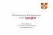 Metainference Metadynamics with PLUMED€¦ · Metainference Metadynamics with PLUMED Max Bonomi University of Cambridge mb2006@cam.ac.uk. Outline •Molecular Dynamics as a ... Camilloni
