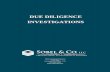 DUE DILIGENCE INVESTIGATIONS - Sobel & Co., LLC Diligence... · Due diligence is what forces you to look behind the façade, uncover the facts, and make a well reasoned decision;