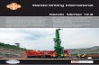 Dando Drilling International Dando Mintec 12 12.8.pdf · Opciones de transporte El montaje en tractor oruga es el ... Altura del mástil de ... Sistema hidráulico Circuito de alimentación