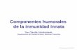 Componentes humorales de la inmunidad innata - Inicio · Moléculas de reconocimiento y efectoras de la Inmunidad Innata • Citoquinas • Proteínas de Fase Aguda • Complemento