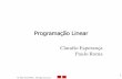 Programação Linear - orion.lcg.ufrj.brorion.lcg.ufrj.br/gc/download/Programacao Linear.pdf · • A programação linear se ocupa com esse tipo de problema que formalmente pode