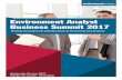 Environment Analyst Business Summit 2017 · Environment Analyst Business Summit 2017 st June 1, Holiday Inn London Kensington D.Scaling Consultancy Operations to Maximise Returns