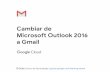 a Gmail Microsoft Outlook 2016 Cambiar de - … · A la derecha de la bandeja de entrada, haz clic en Tareas para ver tus listas de tareas. Añadir una nueva lista: haz clic en la