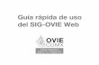 Guía rápida de uso del SIG-OVIE Web - Oficina …a rápida de uso del SIG-OVIE Web ÍNDICE Contenido I. Presentación 1 II. Herramientas del mapa ...