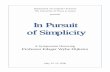 In Pursuit of Simplicity - University of Texas at AustinEWD/symposiumProgram.pdf · In Pursuit of Simplicity A Symposium Honoring Professor Edsger Wybe Dijkstra May 12-13, 2000 ...