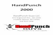 HandPunch 2000 Manual · HandPunch 2000 Manual 11 Additional options installed and specific configurations within the HandPunch make it difficult to predict precisely how long battery