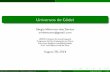 Universos de Gödel - Instituto de Física da UFRGSmittmann/universos_de_godel_2014-08-28_VERSAO_2.pdf · Introdução Kurt Friedrich Gödel (1906-1978) Teorema da incompletude Time