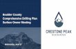 Boulder County Comprehensive Drilling Plan Surface Owner ... · Boulder County Comprehensive Drilling Plan Surface Owner Meeting Wednesday, June 27