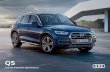 Audi Q5 Australian Specifications · Audi parking system plus front and rear with rear view camera and visual display Audi pre-sense front – provides extended collision warnings