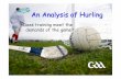An Analysis of Hurling - Amazon Web Servicessportlomo-userupload.s3.amazonaws.com/uploaded/7190/damien_young... · An Analysis of Hurling Does training meet the demands of the game?
