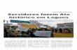 Servidores fazem Ato histórico em Laguna · EXPEDIENTE: Publicação do Sindicato dos Trabalhadores no Poder Judiciário Federal no Estado de Santa Catarina Filiado à FENAJUFE -