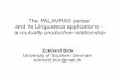 The PALAVRAS parser and its Linguateca applications - a ... · – (2) the improved parsing lexicon allows better corpus annotation and – in turn – more DeepDict data the Portuguese