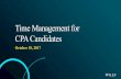 Time Management for CPA Candidates - Wiley EL .Time Management for CPA Candidates Time Management