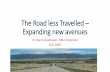 The Road less Travelled – Expanding new avenues - ANEC _Vasuthevan.pdf · The Road less Travelled – Expanding new avenues Dr Sharon Vasuthevan - NEA Chairperson 2015 ANEC