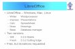 LibreOffice - U3A Dacorum · LibreOffice LibreOffice – Windows, Mac, Linux – Writer Wordprocessor – Impress Presentations – Calc Spreadsheet – Draw Drawings – Base Database