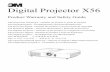 Digital Projector X56 - multimedia.3m.commultimedia.3m.com/mws/media/733212O/3mtm-x56-product-warranty... · X56 Proyector digital - Garantia de producto e Instrucciones de seguridad
