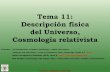 Tema 11: Descripción física del Universo, Cosmología ...guaix.fis.ucm.es/~pgperez/Teaching/Galaxias_cosmologia/astrofisica... · Astrofísica Extragaláctica y Cosmología 11.1.Cosmología