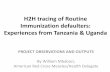 H2H tracing of Routine Immunization defaulters: Experiences from ... · H2H tracing of Routine Immunization defaulters: Experiences from Tanzania & Uganda PROJECT OBSERVATIONS AND