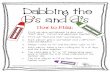 Dabbing the b’s and d ’s - Tools To Grow, Inc. the bs and ds.pdf · Dabbing the b’s and d ’s T T How to Play: ... 1 0 4 3 5 ©2013 Tools to Grow ... Dice d Dabbing the b’s