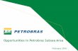 Opportunities in Petrobras Subsea Area dal pont - petrobras... · GREEN FIELD - PRE-SALT REGION LOCATION — SANTOS BASIN CAMPOS BASIN Petrobras Exploration Petrobras Exploration