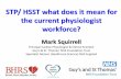 STP/ HSST what does it mean for the current physiologist ... · STP/ HSST what does it mean for the current physiologist workforce? Mark Squirrell Principal Cardiac Physiologist &
