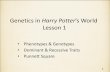 Genetics in Harry Potter's World - nlm.nih.gov · in Harry Potter "All the Weasleys have red hair, freckles, and more children than they can afford." -- Draco Malfoy (Sorcerers Stone,