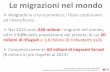 Le migrazioni nel mondo - EpiCentro · milioni di rifugiati e 1,8 milioni di richiedenti asilo ... Rapporto sulla protezione internazionale in Italia 2015 ... Nel Mediterraneo un’emergenza