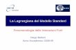 La Lagrangiana del Modello Standard - fe.infn.itbettoni/particelle/Lezione6-7.pdf · La Lagrangiana • Per ottenere la lagrangiana del modello standard si parte dalla lagrangiana